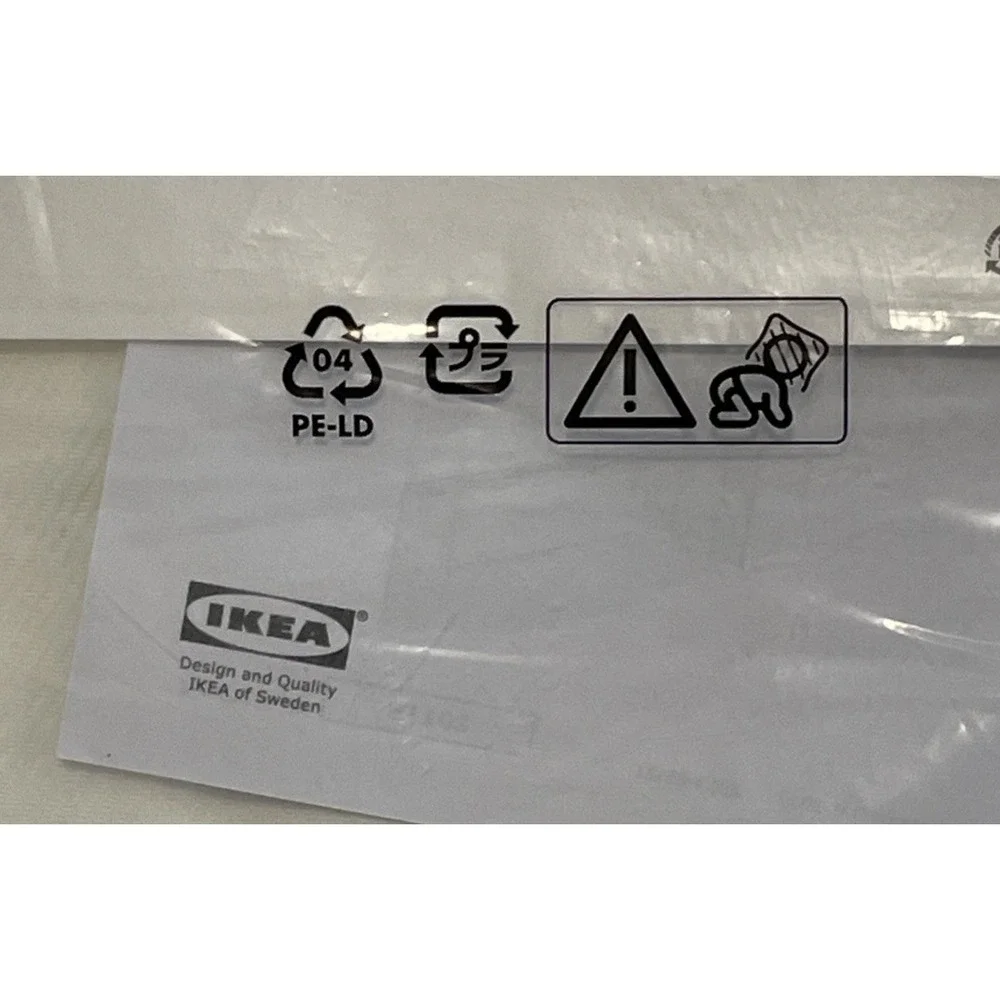 NEW IKEA TIBAST Curtains (pair) White 100% Cotton 57x98 Still In Sealed Package